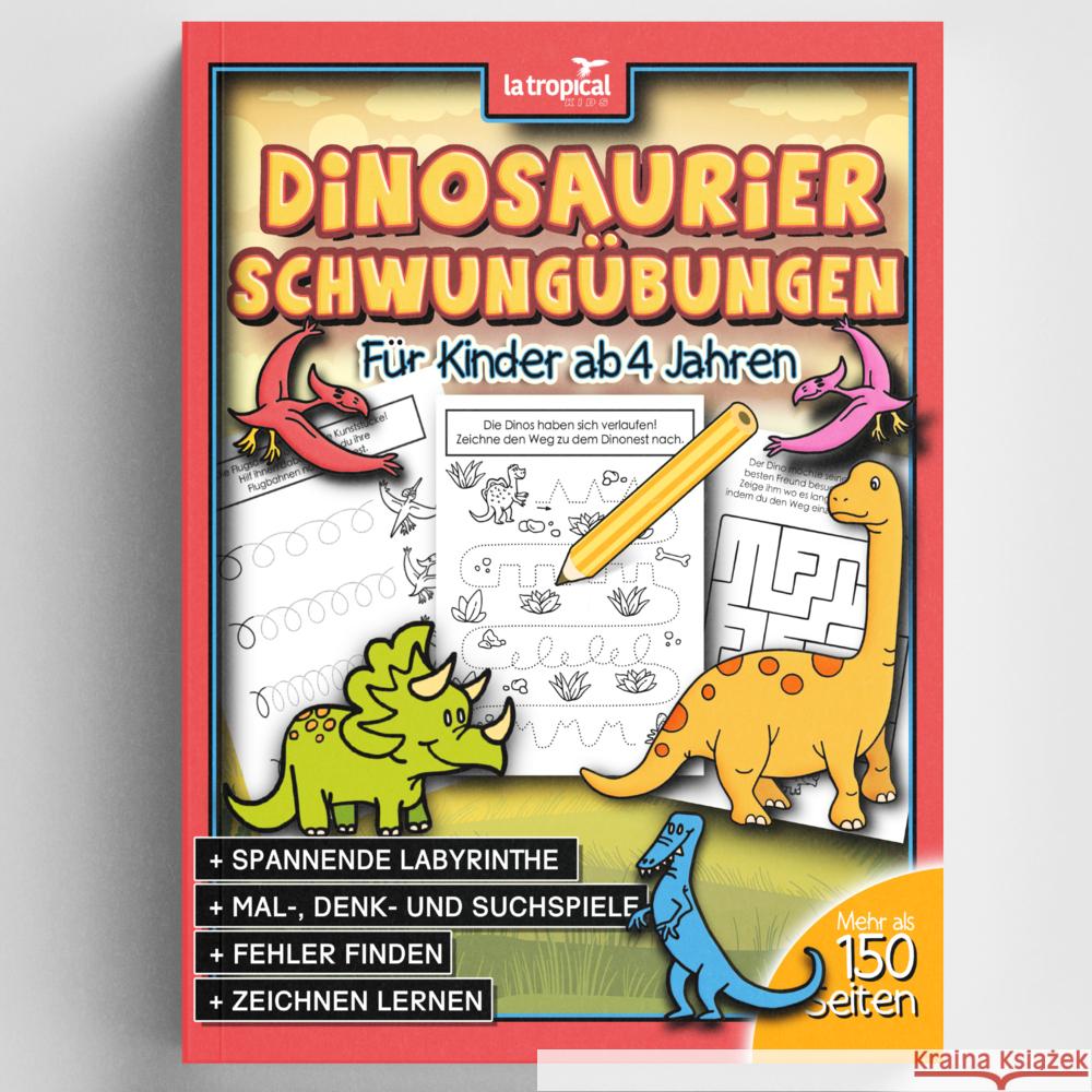 Dinosaurier Schwungübungen ab 4 Jahren Ludwig, David 9783969080290 La Tropical Publishing - książka