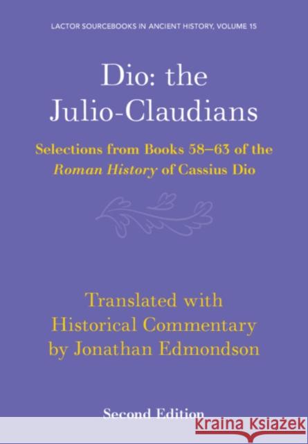Dio: the Julio-Claudians  9781009383011 Cambridge University Press - książka