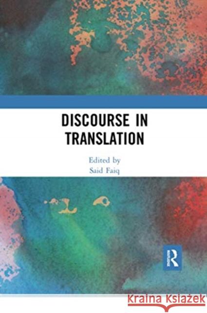 Discourse in Translation Said Faiq 9780367732585 Routledge - książka