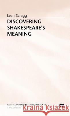 Discovering Shakespeare's Meaning Leah Scragg 9780333414040 PALGRAVE MACMILLAN - książka