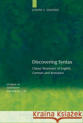 Discovering Syntax Emonds, Joseph E. 9783110186826 Mouton de Gruyter - książka