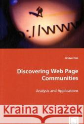 Discovering Web Page Communities Jingyu Hou 9783639044973 VDM Verlag - książka