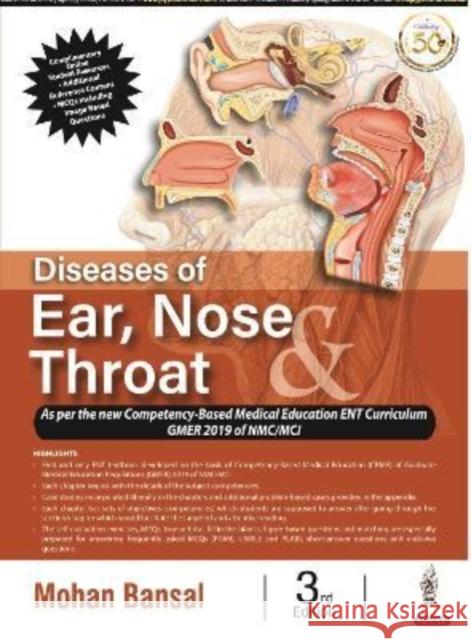 Diseases of Ear, Nose & Throat Mohan Bansal 9789386150233 JP Medical Publishers (RJ) - książka