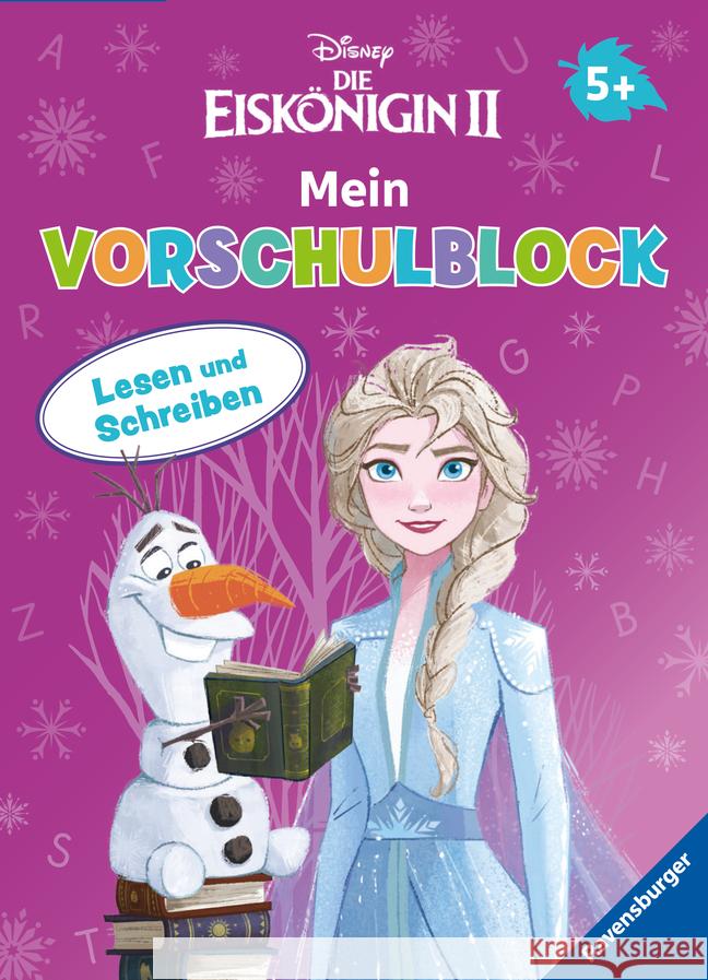 Disney Die Eiskönigin 2 Mein Vorschulblock Lesen und Schreiben - Konzentration, Erstes Lesen und Schreiben und Rätseln für Kinder ab 5 Jahren - Spielerisches Lernen für Anna und Elsa - Fans ab Vorschu Hahn, Stefanie 9783473496747 Ravensburger Verlag - książka