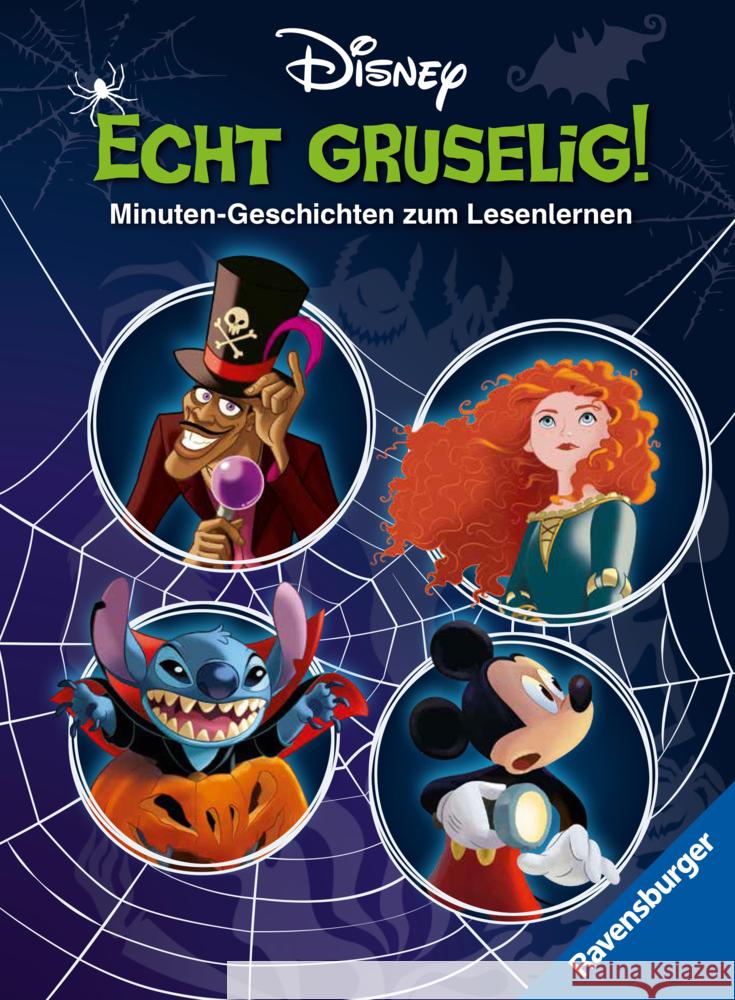 Disney: Gruselige Minuten-Geschichten zum Lesenlernen - Erstlesebuch ab 7 Jahren - 2. Klasse Neubauer, Annette 9783473497850 Ravensburger Verlag - książka