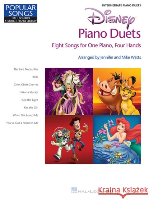 Disney Piano Duets: Popular Songs - 8 Songs for 1 Piano, 4 Hands  9781480305472 Hal Leonard Corporation - książka