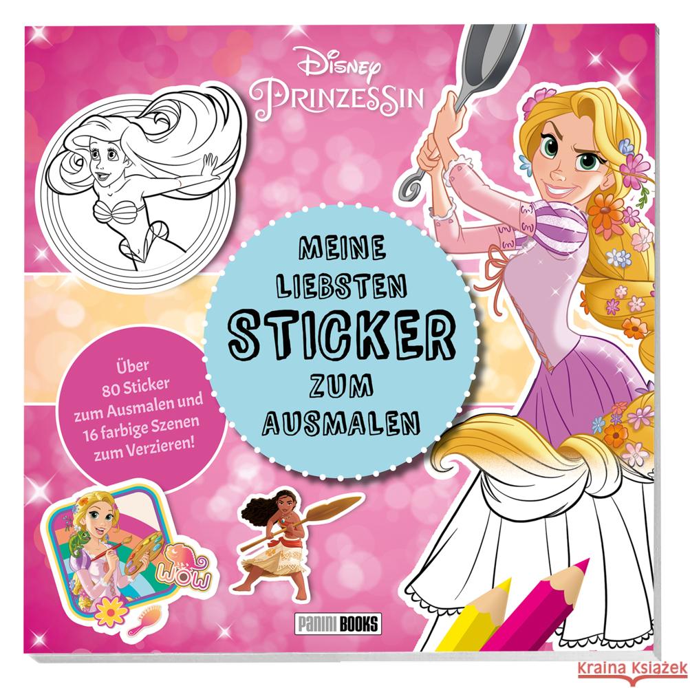 Disney Prinzessin: Meine liebsten Sticker zum Ausmalen Panini 9783833243172 Panini Books - książka