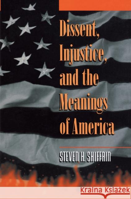 Dissent, Injustice, and the Meanings of America Steven H. Shiffrin 9780691070230 Princeton University Press - książka