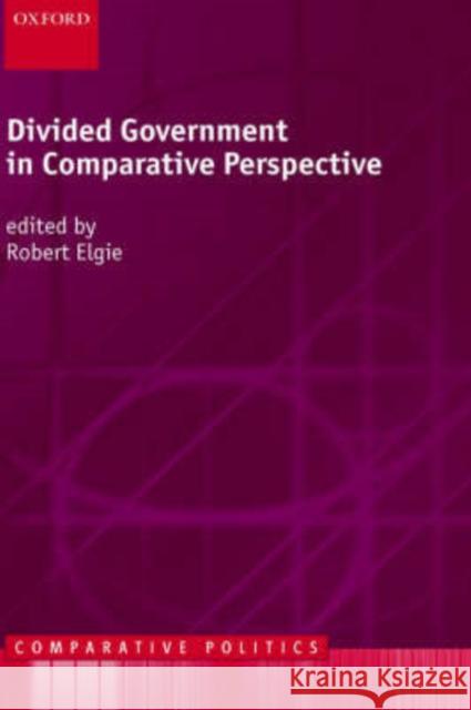 Divided Government in Comparative Perspective Robert Elgie 9780198295655 Oxford University Press - książka
