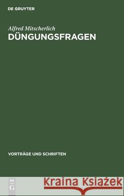 Düngungsfragen Alfred Mitscherlich 9783112537695 De Gruyter - książka