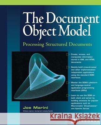 Document Object Model Joe Marini 9780072224368 McGraw-Hill Education - Europe - książka