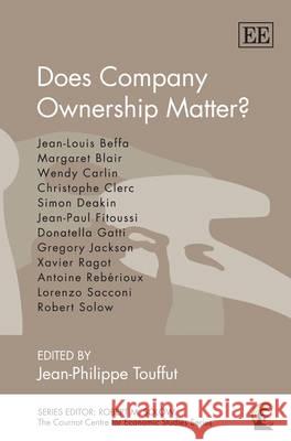 Does Company Ownership Matter?  9781848447974  - książka
