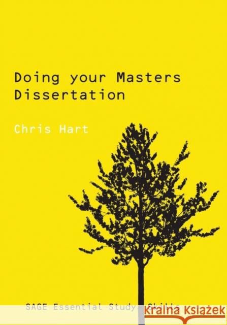 Doing Your Masters Dissertation Chris Hart 9780761942160 Sage Publications - książka