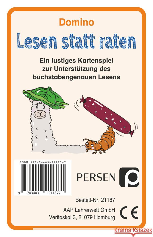Domino: Lesen statt raten Stadelmeier, Janet 9783403211877 Persen Verlag in der AAP Lehrerwelt - książka