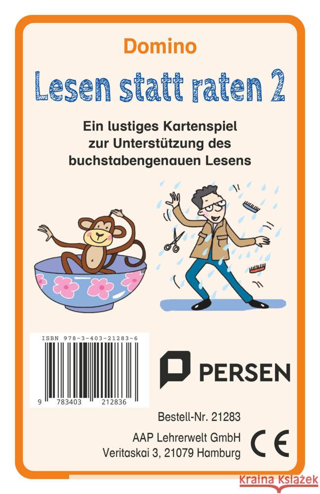 Domino: Lesen statt raten 2 Stadelmeier, Janet 9783403212836 Persen Verlag in der AAP Lehrerwelt - książka