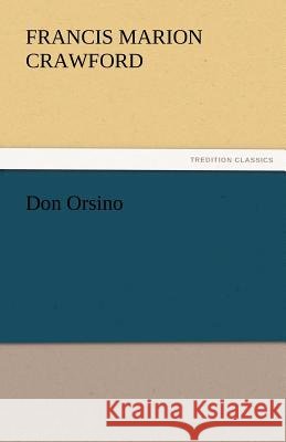 Don Orsino  9783842434936 tredition GmbH - książka