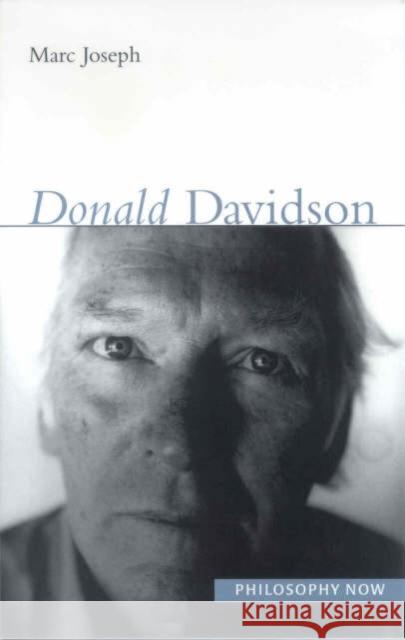 Donald Davidson Marc Joseph 9781902683270 ACUMEN PUBLISHING LTD - książka