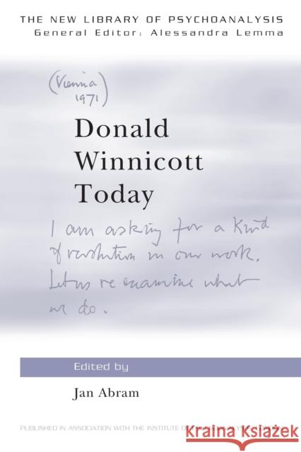 Donald Winnicott Today Jan Abram 9780415564885  - książka