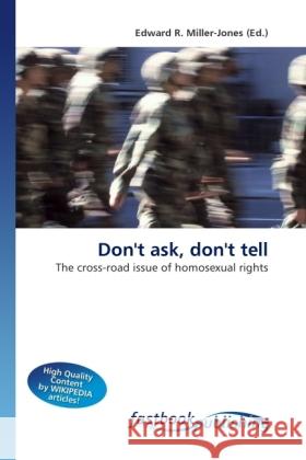 Don't ask, don't tell Miller-Jones, Edward R. 9786130109172 FastBook Publishing - książka