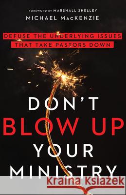 Don`t Blow Up Your Ministry – Defuse the Underlying Issues That Take Pastors Down Marshall Shelley 9780830841684 InterVarsity Press - książka