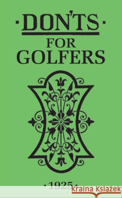 Don'ts for Golfers   9781408106716 Bloomsbury Publishing PLC - książka