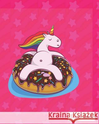 Donut-Book: unicorn on donut cover Grateful For Donuts 9781097372461 Independently Published - książka