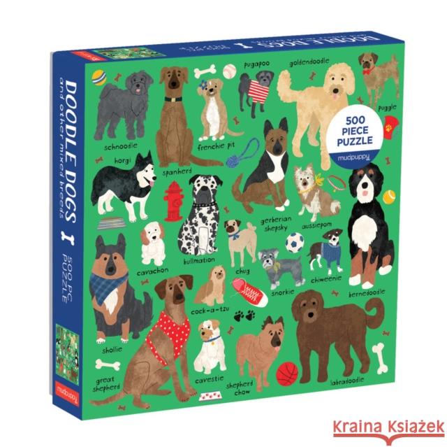 Doodle Dog And Other Mixed Breeds 500 Piece Family Puzzle Galison 9780735357310 Galison - książka