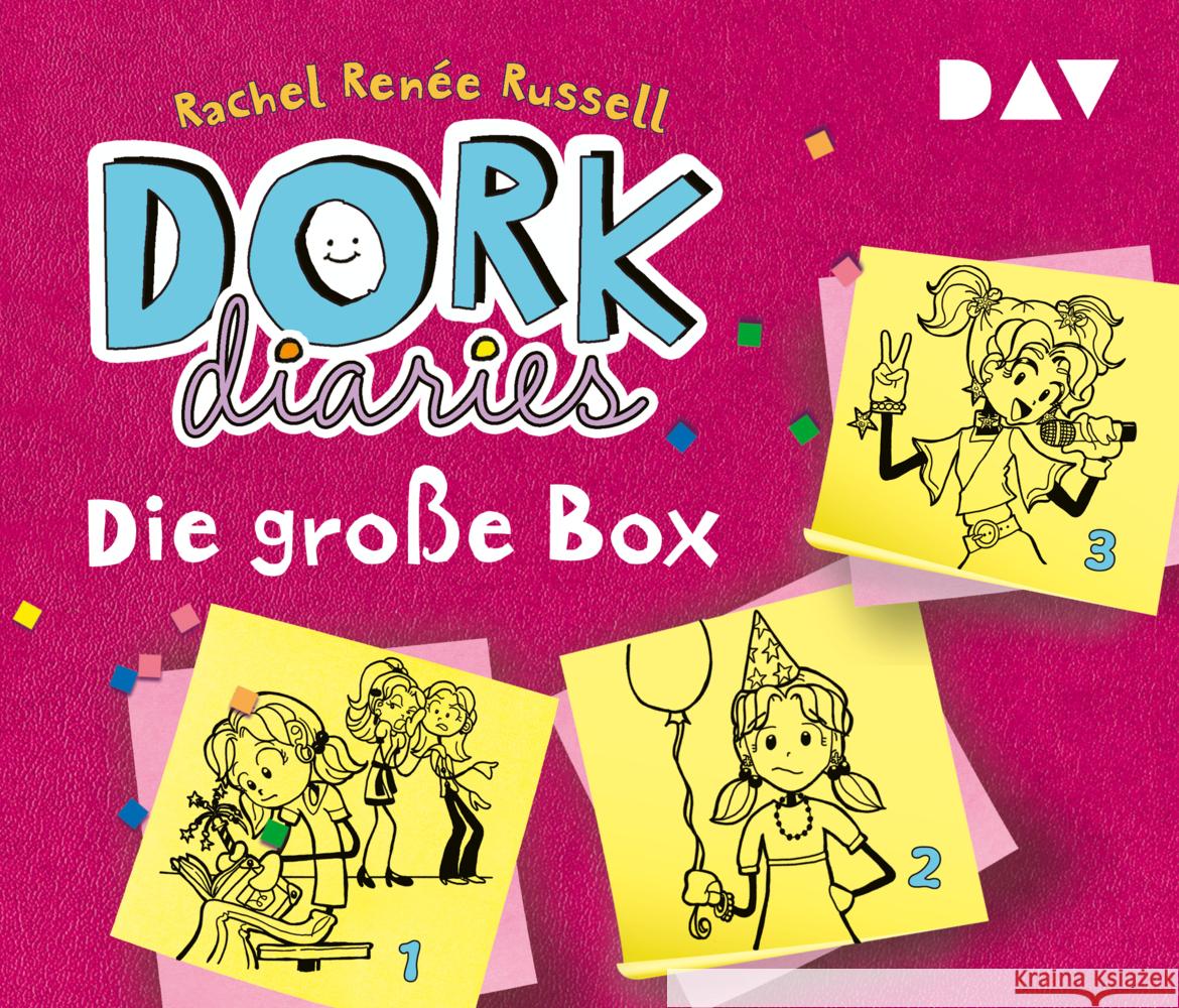 DORK Diaries - Die große Box (Teil 1-3), 6 Audio-CD Russell, Rachel Renée 9783742423030 Der Audio Verlag, DAV - książka