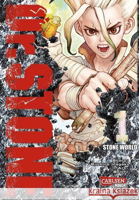 Dr. Stone - Stone World : Verrückte Abenteuer, Action und Wissenschaft! Boichi; Inagaki, Riichiro 9783551732460 Carlsen - książka