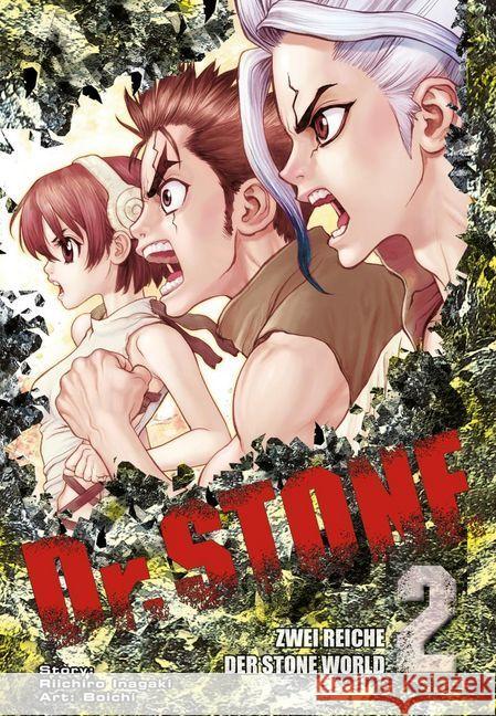 Dr. Stone - Zwei Reiche der Stone World : Verrückte Abenteuer, Action und Wissenschaft! Boichi; Inagaki, Riichiro 9783551732477 Carlsen - książka