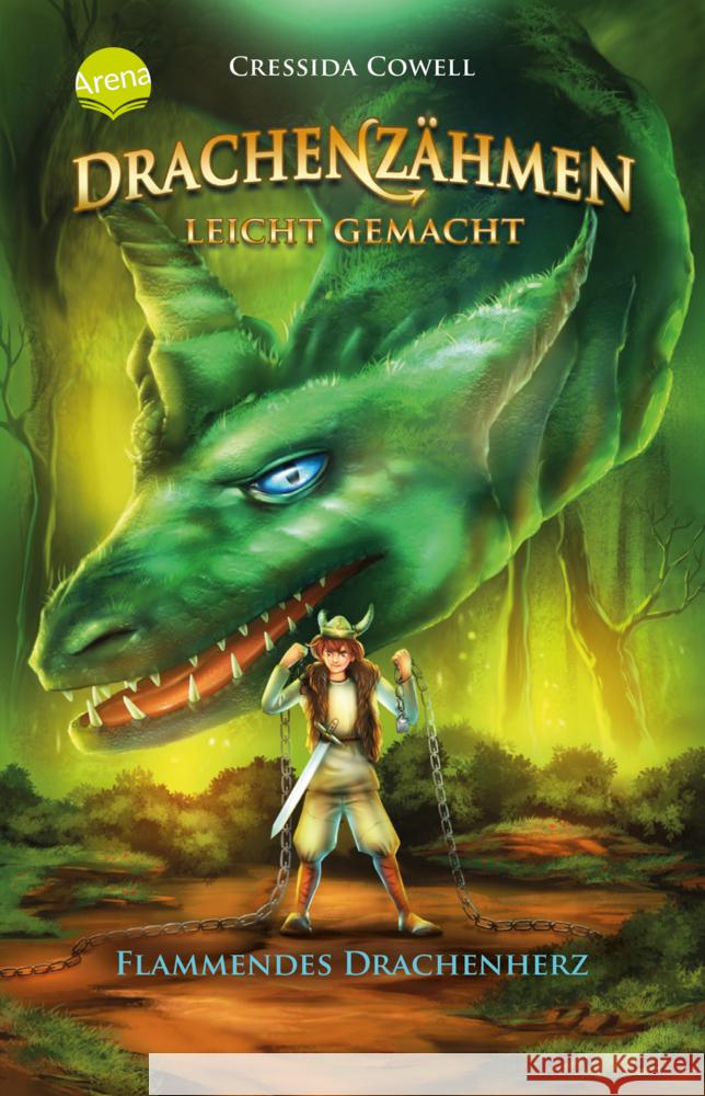 Drachenzähmen leicht gemacht (8). Flammendes Drachenherz Cowell, Cressida 9783401511788 Arena - książka