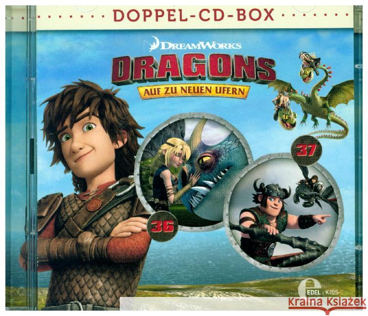 Dragons - Auf zu neuen Ufern-Doppel-Box, 2 Audio-CD : Folgen 36+37  4029759137153 Edel Germany CD / DVD - książka