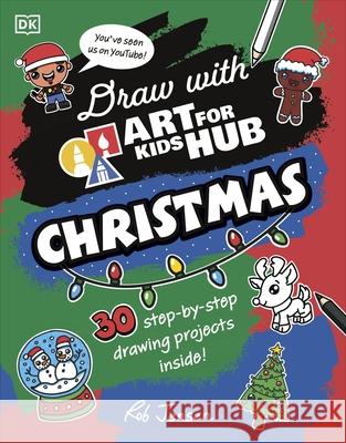 Draw with Art for Kids Hub Christmas Rob Jensen 9780241662830 Dorling Kindersley Ltd - książka