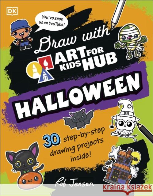 Draw with Art for Kids Hub Halloween Rob Jensen 9780241662816 Dorling Kindersley Ltd - książka