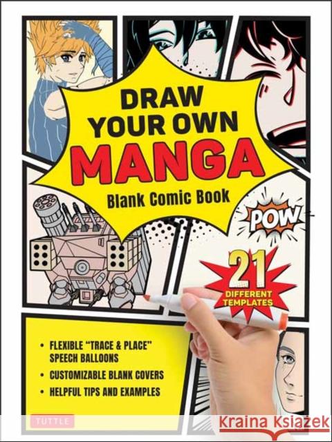 Draw Your Own Manga: Blank Comic Book (With 21 Different Templates)  9780804856607 Tuttle Publishing - książka