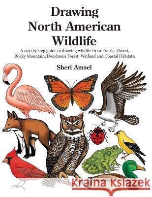 Drawing North American Wildlife: A step by step guide to drawing wildlife from Prairie, Desert, Rocky Mountain, Deciduous Forest, Wetland and Coastal Amsel, Sheri 9781729628201 Createspace Independent Publishing Platform - książka