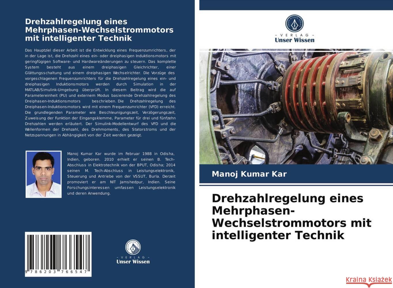 Drehzahlregelung eines Mehrphasen-Wechselstrommotors mit intelligenter Technik Kar, Manoj Kumar 9786203766547 Verlag Unser Wissen - książka