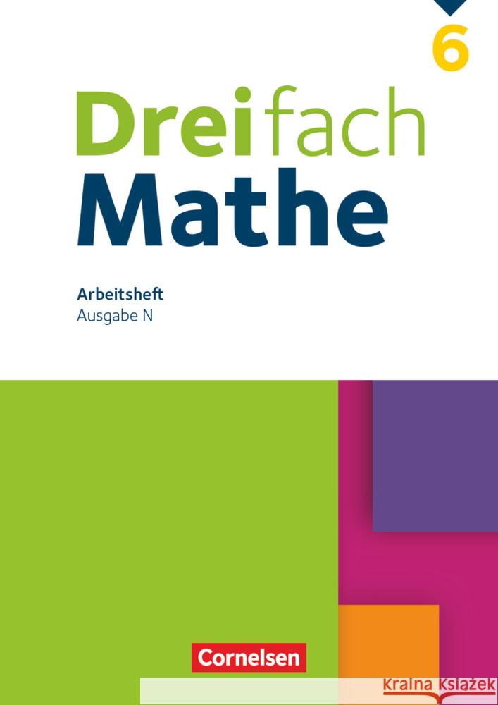 Dreifach Mathe - Ausgabe N - 6. Schuljahr Arbeitsheft mit Lösungen  9783060436866 Cornelsen Verlag - książka