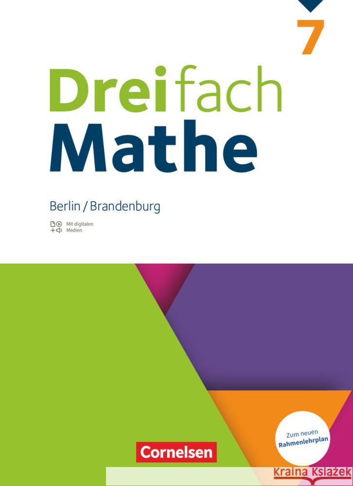 Dreifach Mathe - Berlin und Brandenburg - 7. Schuljahr  9783060001309 Cornelsen Verlag - książka