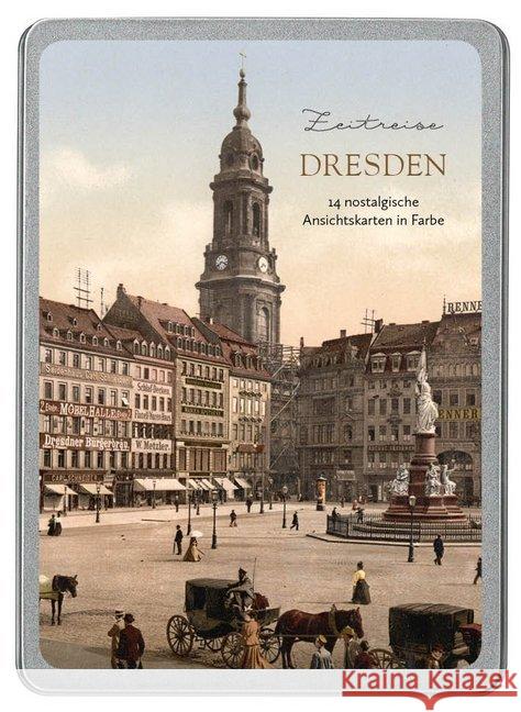 Dresden : 14 nostalgische Ansichtskarten in Farbe  4251517502891 Paper Moon - książka