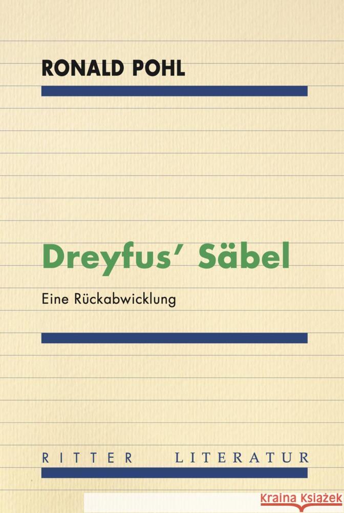 Dreyfus' Säbel Pohl, Ronald 9783854156925 Ritter - książka