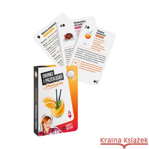 Drinki i przekąski z Marietą + karty do gry Marecka Marieta 9788378432890 Cztery Głowy - książka