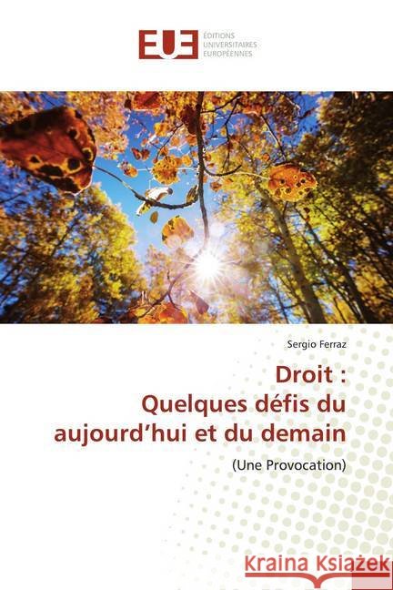 Droit : Quelques défis du aujourd'hui et du demain : (Une Provocation) Ferraz, Sergio 9786139526499 Éditions universitaires européennes - książka