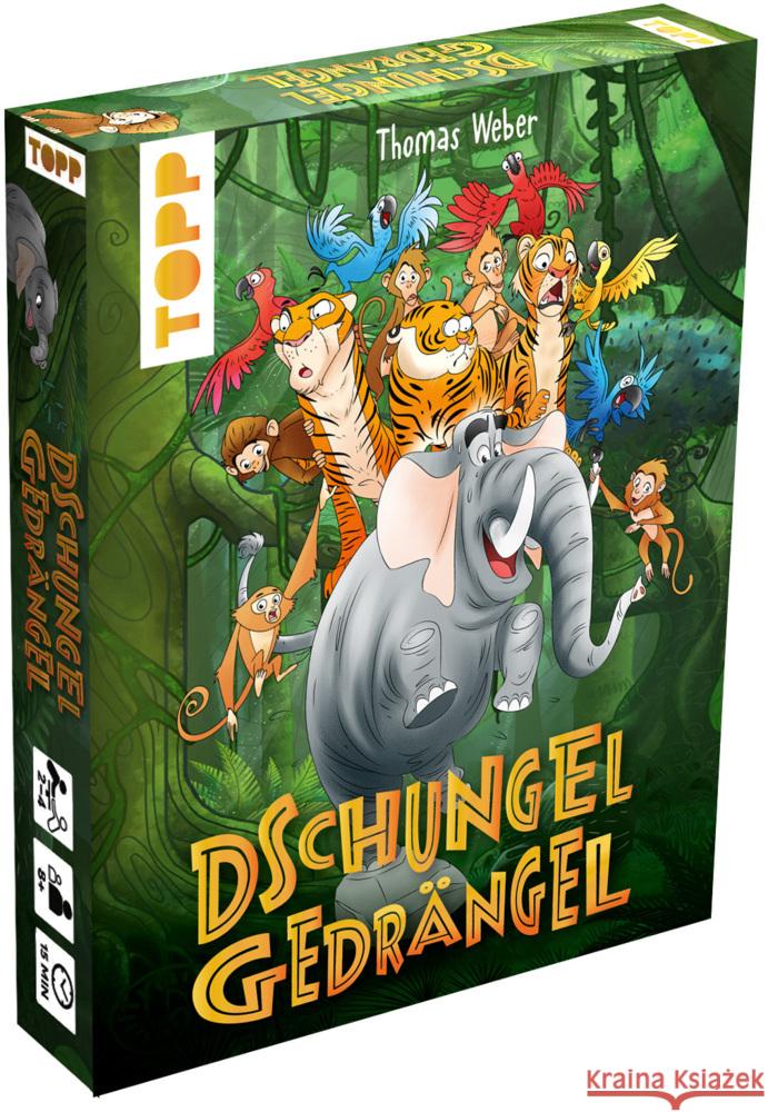 Dschungelgedrängel - Das Kartenspiel für tierischen Tumult Weber, Thomas 4007742184520 Frech - książka