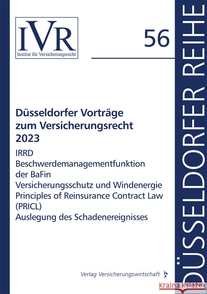 Düsseldorfer Vorträge zum Versicherungsrecht 2023  9783963295133 VVW GmbH - książka