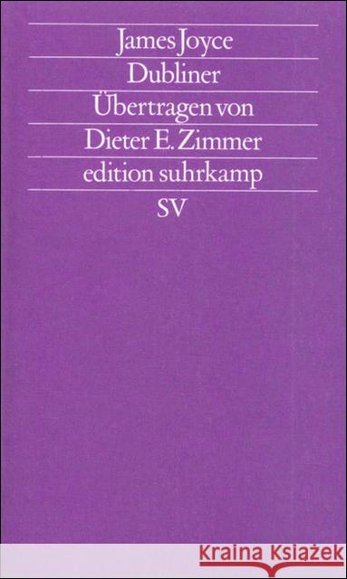 Dubliner Joyce, James Zimmer, Dieter E.  9783518114346 Suhrkamp - książka