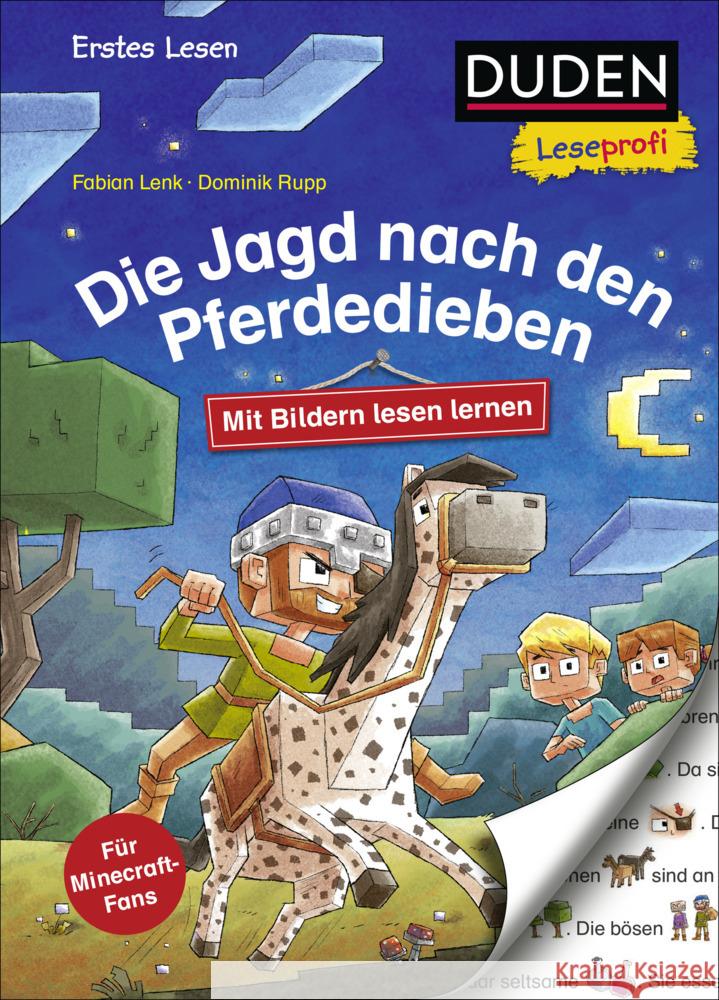 Duden Leseprofi - Mit Bildern lesen lernen. Die Jagd nach den Pferdedieben Lenk, Fabian 9783737336345 FISCHER Sauerländer - książka