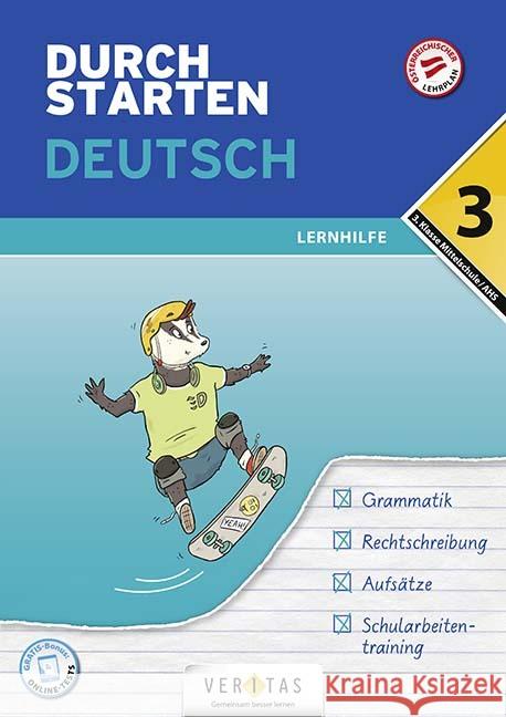 Durchstarten - Deutsch Mittelschule/AHS - 3. Klasse  9783710137525 Veritas - książka