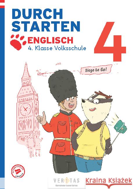 Durchstarten. Diego to go! Englisch 4. Klasse Volksschule Oberhofer, Carina 9783710148897 Veritas - książka