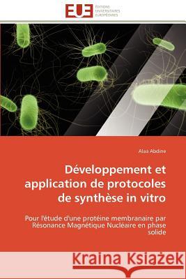 Développement Et Application de Protocoles de Synthèse in Vitro Abdine-A 9786131596223 Editions Universitaires Europeennes - książka